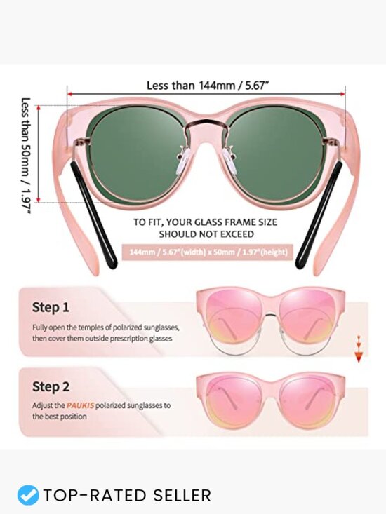 Cat Eye Over Glasses Sunglasses Polarized UV400 Protection TR90 Frame main image 7